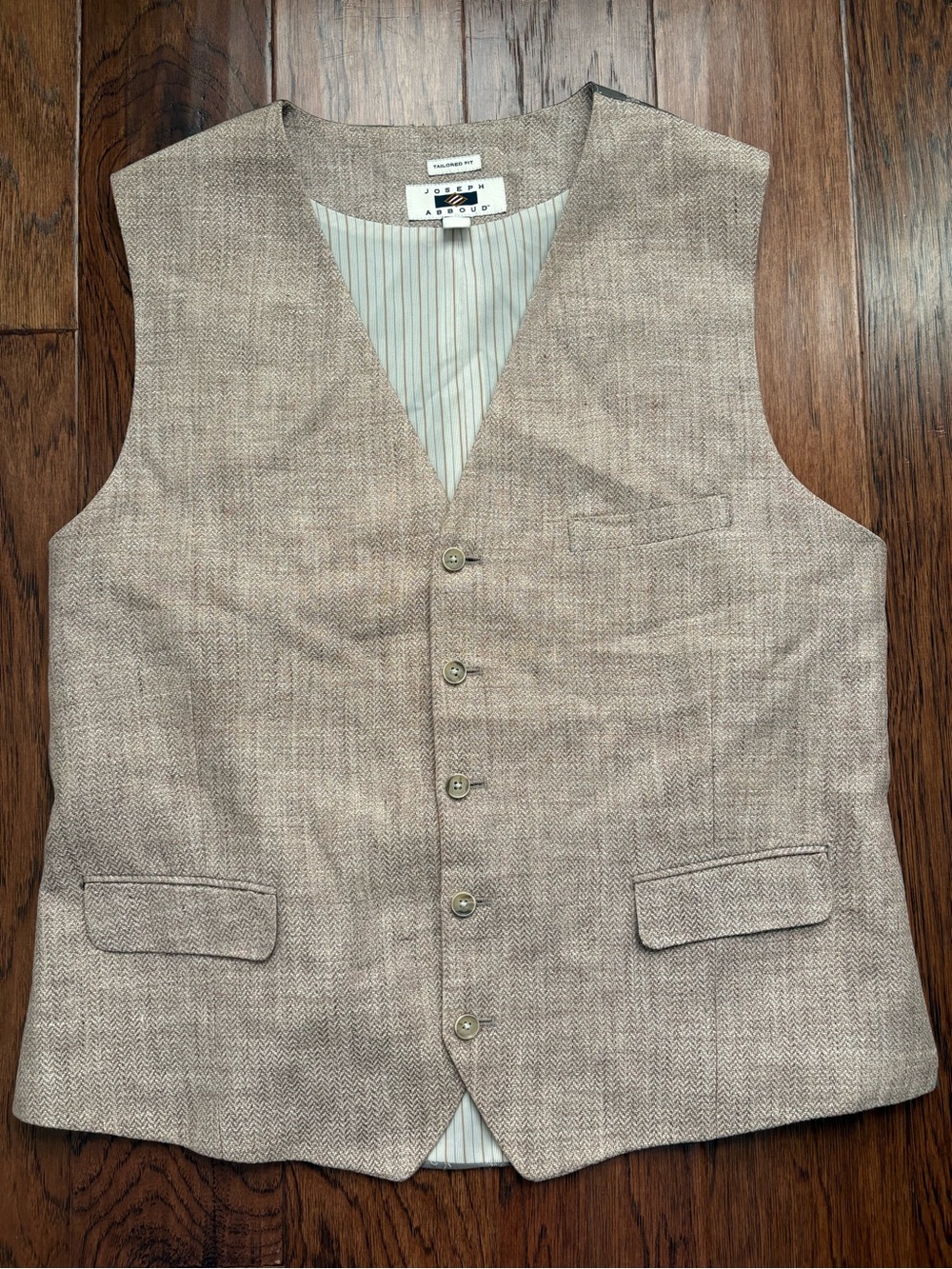 Vintage Inspired Joseph Abboud XXL 100% Linen Vest